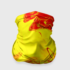 Бандана-труба 3D с принтом Красные и желтые разводы в Тюмени, 100% полиэстер, ткань с особыми свойствами — Activecool | плотность 150‒180 г/м2; хорошо тянется, но сохраняет форму | 