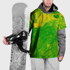 Накидка на куртку 3D с принтом Зеленые подтеки , 100% полиэстер |  | Тематика изображения на принте: 