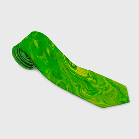Галстук 3D с принтом Зеленые подтеки , 100% полиэстер | Длина 148 см; Плотность 150-180 г/м2 | Тематика изображения на принте: 