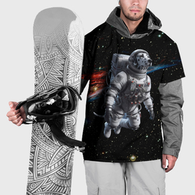 Накидка на куртку 3D с принтом The dalmatian brave cosmonaut   ai art , 100% полиэстер |  | 