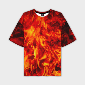 Мужская футболка oversize 3D с принтом Природный огонь в Санкт-Петербурге,  |  | 