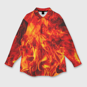 Мужская рубашка oversize 3D с принтом Природный огонь в Санкт-Петербурге,  |  | 