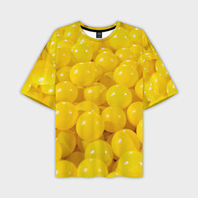 Мужская футболка oversize 3D с принтом Желтые шарики в Курске,  |  | 