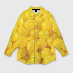 Мужская рубашка oversize 3D с принтом Желтые шарики в Курске,  |  | 