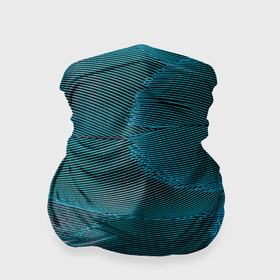 Бандана-труба 3D с принтом Зеленые перья птицы в Тюмени, 100% полиэстер, ткань с особыми свойствами — Activecool | плотность 150‒180 г/м2; хорошо тянется, но сохраняет форму | 