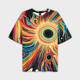 Мужская футболка oversize 3D с принтом Space abstraction   ai art в Кировске,  |  | Тематика изображения на принте: 
