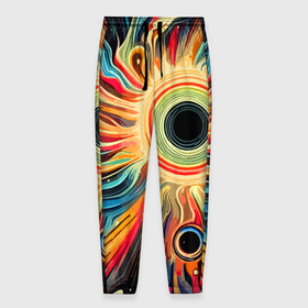 Мужские брюки 3D с принтом Space abstraction   ai art в Кировске, 100% полиэстер | манжеты по низу, эластичный пояс регулируется шнурком, по бокам два кармана без застежек, внутренняя часть кармана из мелкой сетки | 