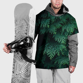 Накидка на куртку 3D с принтом веточки Туи в Петрозаводске, 100% полиэстер |  | Тематика изображения на принте: 