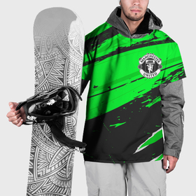 Накидка на куртку 3D с принтом Manchester United sport green в Тюмени, 100% полиэстер |  | Тематика изображения на принте: 