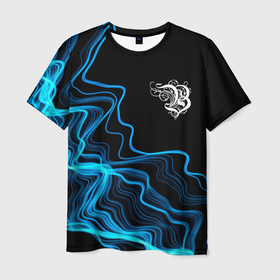 Мужская футболка 3D с принтом Burzum sound wave в Санкт-Петербурге, 100% полиэфир | прямой крой, круглый вырез горловины, длина до линии бедер | 