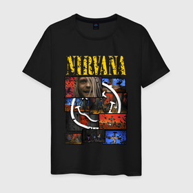 Мужская футболка хлопок с принтом Nirvana heart box в Белгороде, 100% хлопок | прямой крой, круглый вырез горловины, длина до линии бедер, слегка спущенное плечо. | Тематика изображения на принте: 