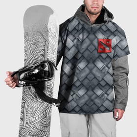 Накидка на куртку 3D с принтом Dota   metal texture logo в Новосибирске, 100% полиэстер |  | Тематика изображения на принте: 