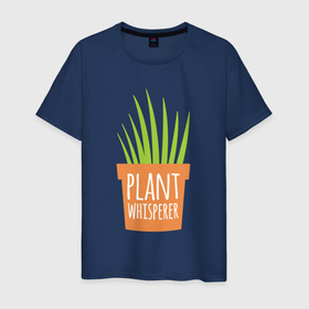 Мужская футболка хлопок с принтом Повелитель растений в Тюмени, 100% хлопок | прямой крой, круглый вырез горловины, длина до линии бедер, слегка спущенное плечо. | 