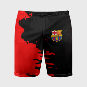 Мужские шорты спортивные с принтом Barcelona краски спорт в Тюмени,  |  | 
