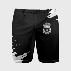 Мужские шорты спортивные с принтом Ливерпуль краски в Тюмени,  |  | 