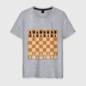 Мужская футболка хлопок с принтом Шахматная доска без нумерации в Кировске, 100% хлопок | прямой крой, круглый вырез горловины, длина до линии бедер, слегка спущенное плечо. | 