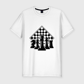 Мужская футболка хлопок Slim с принтом The chessboard , 92% хлопок, 8% лайкра | приталенный силуэт, круглый вырез ворота, длина до линии бедра, короткий рукав | 