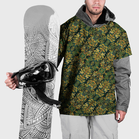 Накидка на куртку 3D с принтом Растительный узор в стиле артдеко , 100% полиэстер |  | 