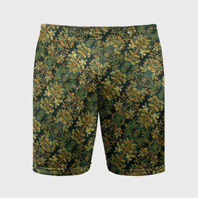 Мужские шорты спортивные с принтом Растительный узор в стиле артдеко ,  |  | 