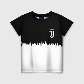 Детская футболка 3D с принтом Juventus белый огонь текстура , 100% гипоаллергенный полиэфир | прямой крой, круглый вырез горловины, длина до линии бедер, чуть спущенное плечо, ткань немного тянется | Тематика изображения на принте: 