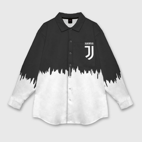Мужская рубашка oversize 3D с принтом Juventus белый огонь текстура в Екатеринбурге,  |  | 