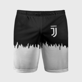 Мужские шорты спортивные с принтом Juventus белый огонь текстура в Кировске,  |  | 