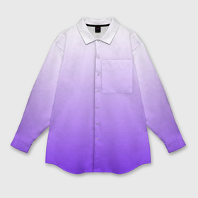Мужская рубашка oversize 3D с принтом Бело сиренево синий градиент ,  |  | Тематика изображения на принте: 