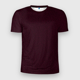 Мужская футболка 3D Slim с принтом Паттерн чёрно красный мелкий рисунок в Новосибирске, 100% полиэстер с улучшенными характеристиками | приталенный силуэт, круглая горловина, широкие плечи, сужается к линии бедра | 