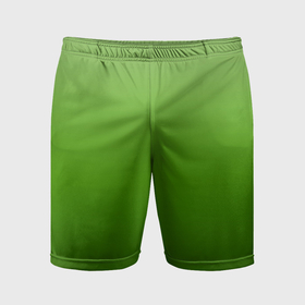 Мужские шорты спортивные с принтом Градиент яблочный зелёный в Белгороде,  |  | 