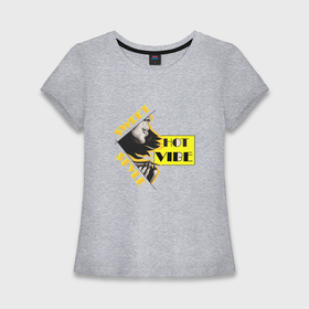 Женская футболка хлопок Slim с принтом Горячая атмосфера в Петрозаводске,  |  | 