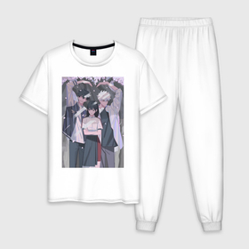 Мужская пижама хлопок с принтом Агент времени Гуан Лу Сяоши Чэн в Курске, 100% хлопок | брюки и футболка прямого кроя, без карманов, на брюках мягкая резинка на поясе и по низу штанин
 | 