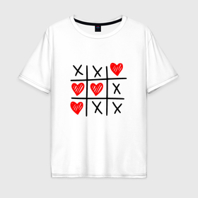 Мужская футболка хлопок Oversize с принтом Love always wins   hand drawn hearts в Екатеринбурге, 100% хлопок | свободный крой, круглый ворот, “спинка” длиннее передней части | 