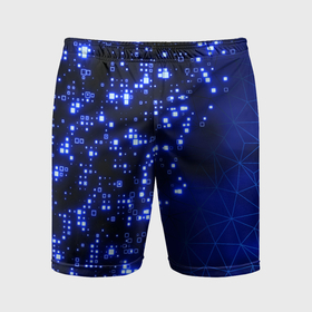 Мужские шорты спортивные с принтом Растворяющийся цифровой скин в Курске,  |  | Тематика изображения на принте: 