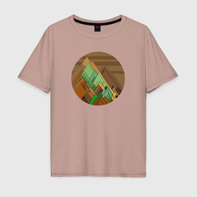 Мужская футболка хлопок Oversize с принтом Магия гор в Кировске, 100% хлопок | свободный крой, круглый ворот, “спинка” длиннее передней части | 