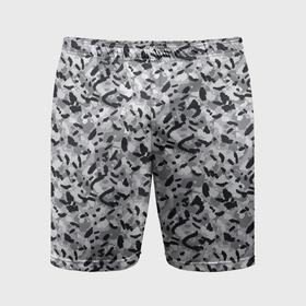 Мужские шорты спортивные с принтом Пикселированный городской серый камуфляж в Курске,  |  | 
