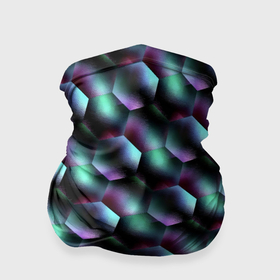 Бандана-труба 3D с принтом Красно черно зеленые кубики. в Тюмени, 100% полиэстер, ткань с особыми свойствами — Activecool | плотность 150‒180 г/м2; хорошо тянется, но сохраняет форму | 