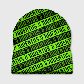 Шапка 3D с принтом Juventus green pattern sport в Тюмени, 100% полиэстер | универсальный размер, печать по всей поверхности изделия | 