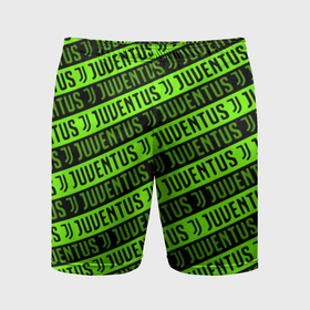 Мужские шорты спортивные с принтом Juventus green pattern sport в Кировске,  |  | 