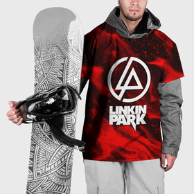 Накидка на куртку 3D с принтом Linkin park красный огонь в Белгороде, 100% полиэстер |  | Тематика изображения на принте: 