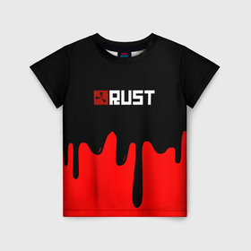Детская футболка 3D с принтом RUST краски разводы пустошь в Новосибирске, 100% гипоаллергенный полиэфир | прямой крой, круглый вырез горловины, длина до линии бедер, чуть спущенное плечо, ткань немного тянется | 