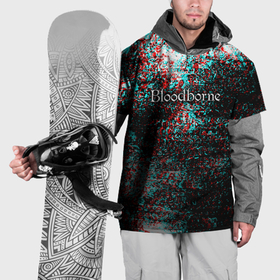 Накидка на куртку 3D с принтом Bloodborn souls глитч краски , 100% полиэстер |  | 
