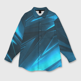 Мужская рубашка oversize 3D с принтом Geometry stripes neon color в Белгороде,  |  | Тематика изображения на принте: 
