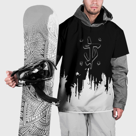Накидка на куртку 3D с принтом Doom logo краски в Курске, 100% полиэстер |  | Тематика изображения на принте: 