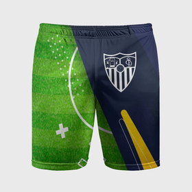 Мужские шорты спортивные с принтом Sevilla football field в Белгороде,  |  | 