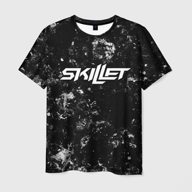 Мужская футболка 3D с принтом Skillet black ice в Санкт-Петербурге, 100% полиэфир | прямой крой, круглый вырез горловины, длина до линии бедер | Тематика изображения на принте: 