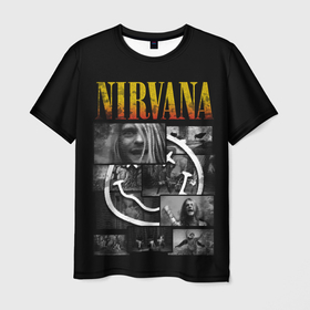 Мужская футболка 3D с принтом Nirvana forever в Кировске, 100% полиэфир | прямой крой, круглый вырез горловины, длина до линии бедер | Тематика изображения на принте: 