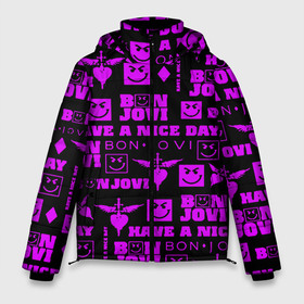 Мужская зимняя куртка 3D с принтом Bon Jovi neon pink rock в Курске, верх — 100% полиэстер; подкладка — 100% полиэстер; утеплитель — 100% полиэстер | длина ниже бедра, свободный силуэт Оверсайз. Есть воротник-стойка, отстегивающийся капюшон и ветрозащитная планка. 

Боковые карманы с листочкой на кнопках и внутренний карман на молнии. | 