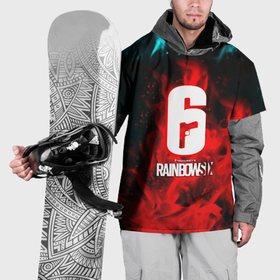 Накидка на куртку 3D с принтом Rainbow six шутер огненный стиль в Кировске, 100% полиэстер |  | Тематика изображения на принте: 