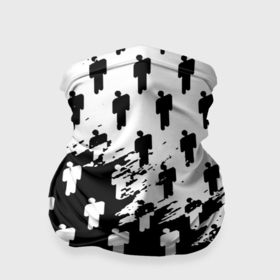 Бандана-труба 3D с принтом Billie Eilish pattern black в Курске, 100% полиэстер, ткань с особыми свойствами — Activecool | плотность 150‒180 г/м2; хорошо тянется, но сохраняет форму | 