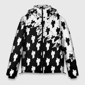 Мужская зимняя куртка 3D с принтом Billie Eilish pattern black в Курске, верх — 100% полиэстер; подкладка — 100% полиэстер; утеплитель — 100% полиэстер | длина ниже бедра, свободный силуэт Оверсайз. Есть воротник-стойка, отстегивающийся капюшон и ветрозащитная планка. 

Боковые карманы с листочкой на кнопках и внутренний карман на молнии. | 
